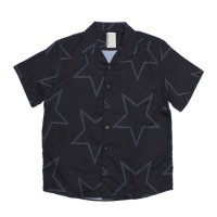 Star Pattern Open Collar Shirt