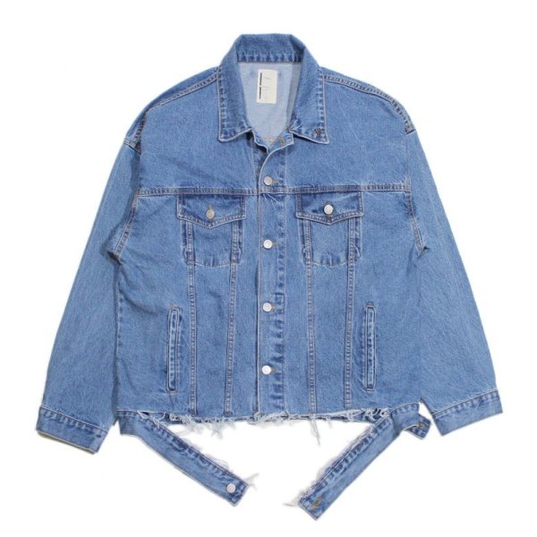 画像1: Oversize Destroyed 3rd Type Denim Jacket