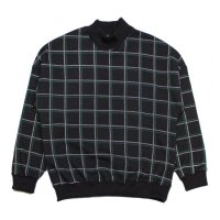 Checked Mockneck Sweat