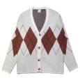 画像1: Argyle Pattern Cardigan (1)